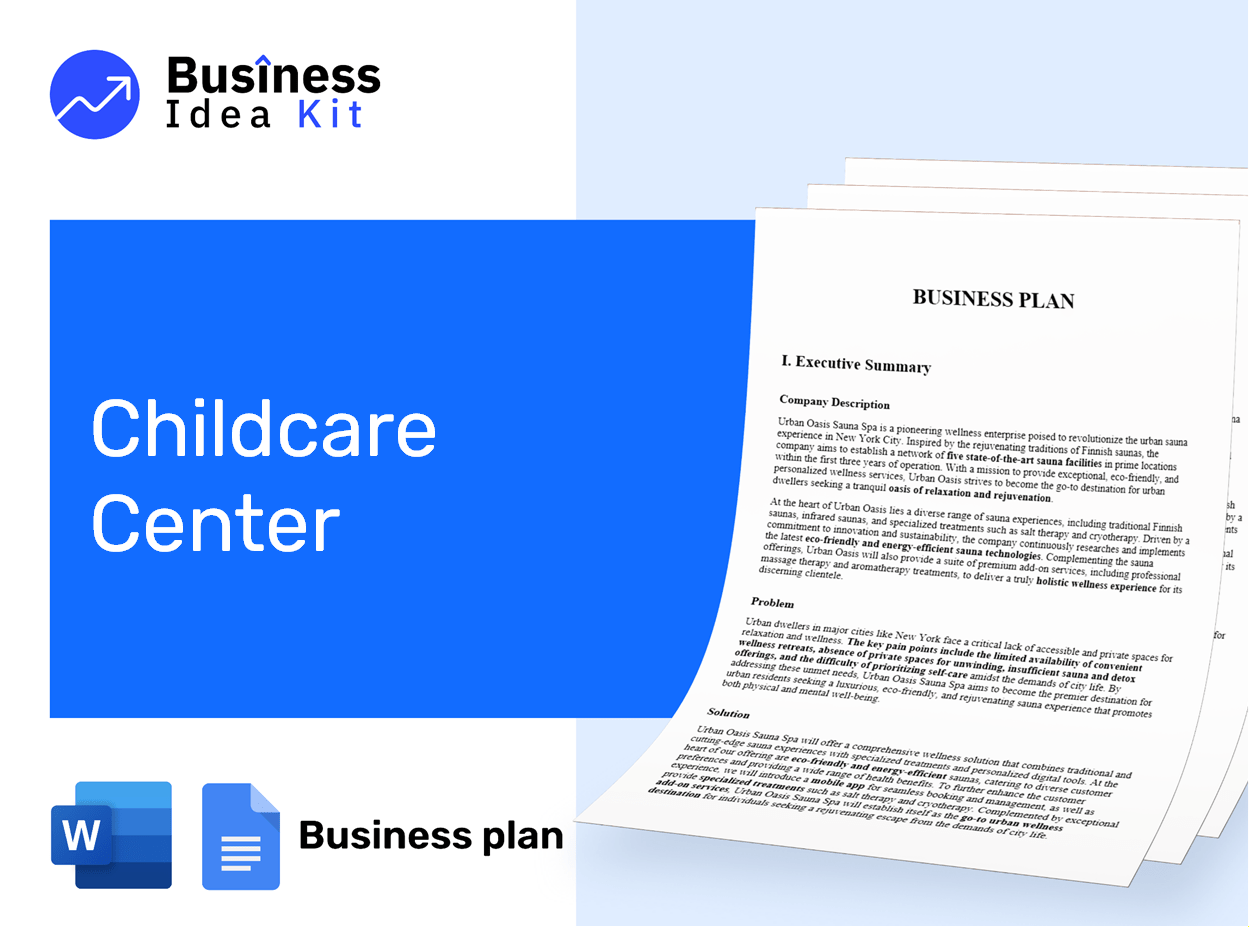 Childcare Center Business Plan Example