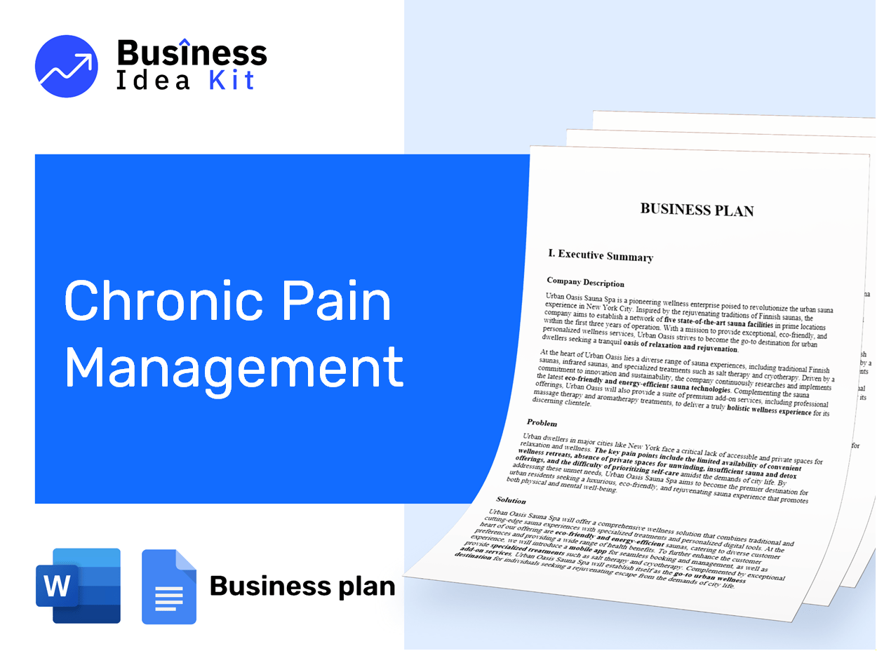 Chronic Pain Management Business Plan Example