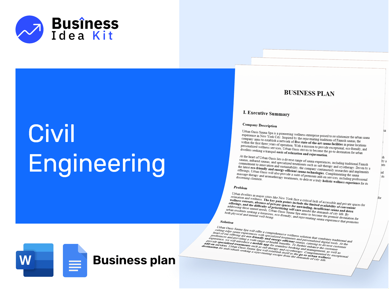 Civil Engineering Business Plan Example