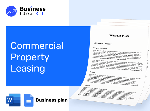 Commercial Property Leasing Business Plan Example