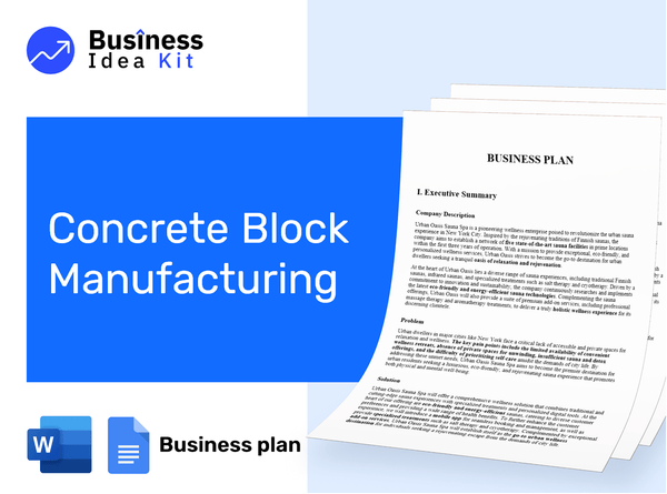 Concrete Block Manufacturing Business Plan Example