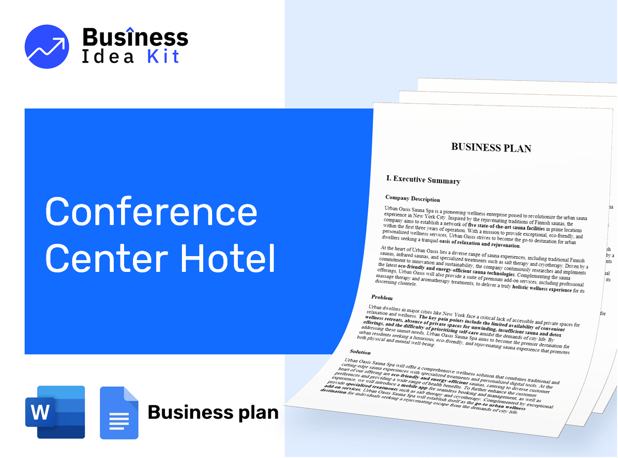 Conference Center Hotel Business Plan Example