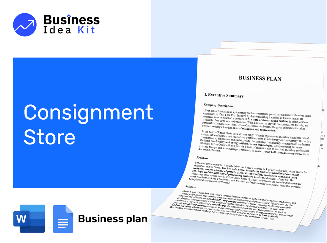 Consignment Store Business Plan Example