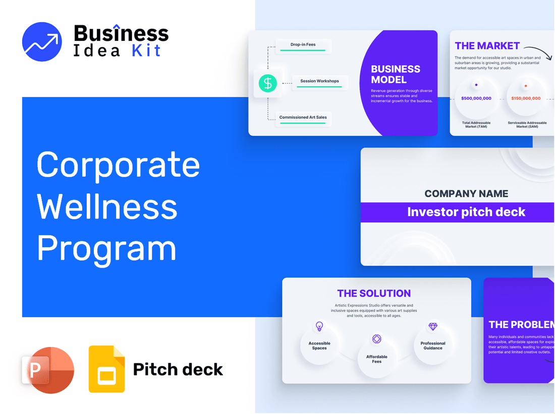 Corporate Wellness Program Pitch Deck Example