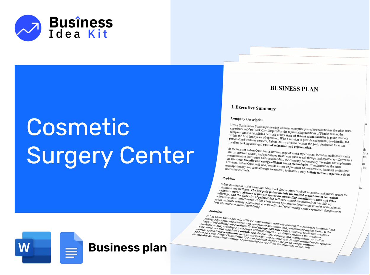 Cosmetic Surgery Center Business Plan Example