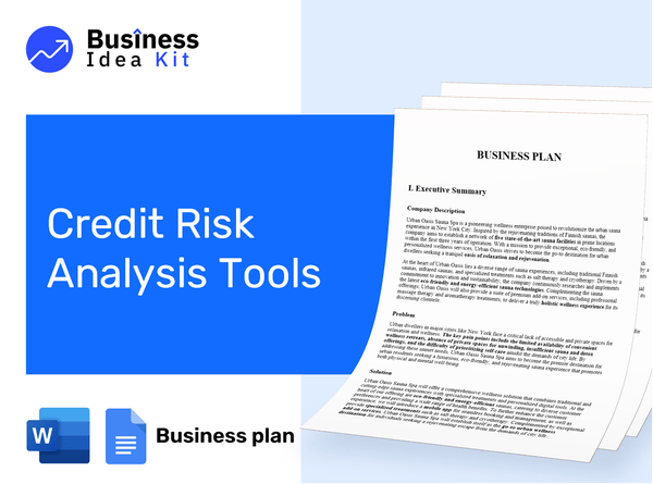 Credit Risk Analysis Tools Business Plan Example