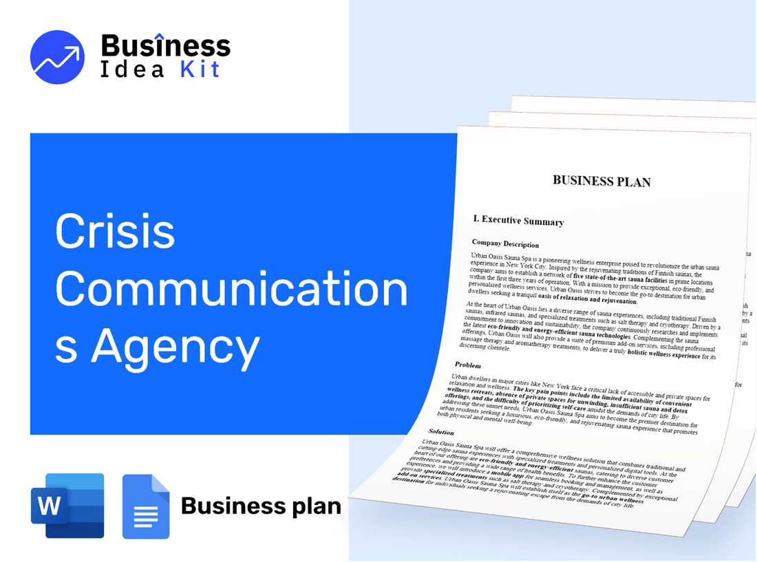Crisis Communications Agency Business Plan Example