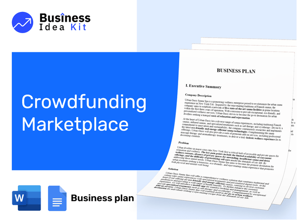Crowdfunding Marketplace Business Plan Example