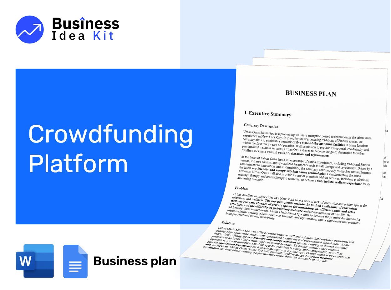 Crowdfunding Platform Business Plan Example