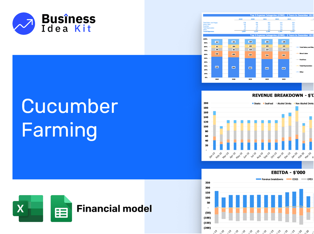 Cucumber Farming Financial Model Example