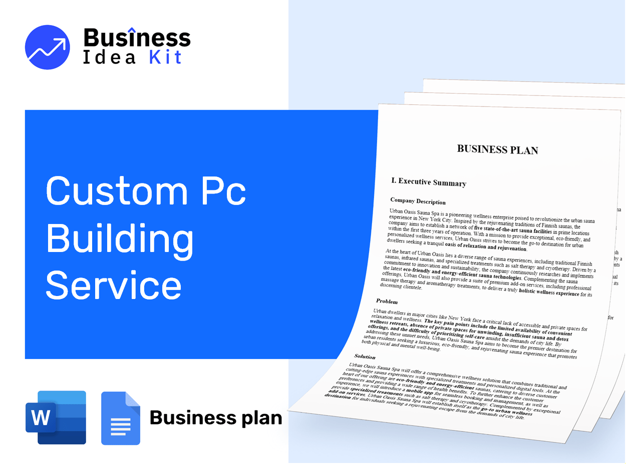 Custom Pc Building Service Business Plan Example