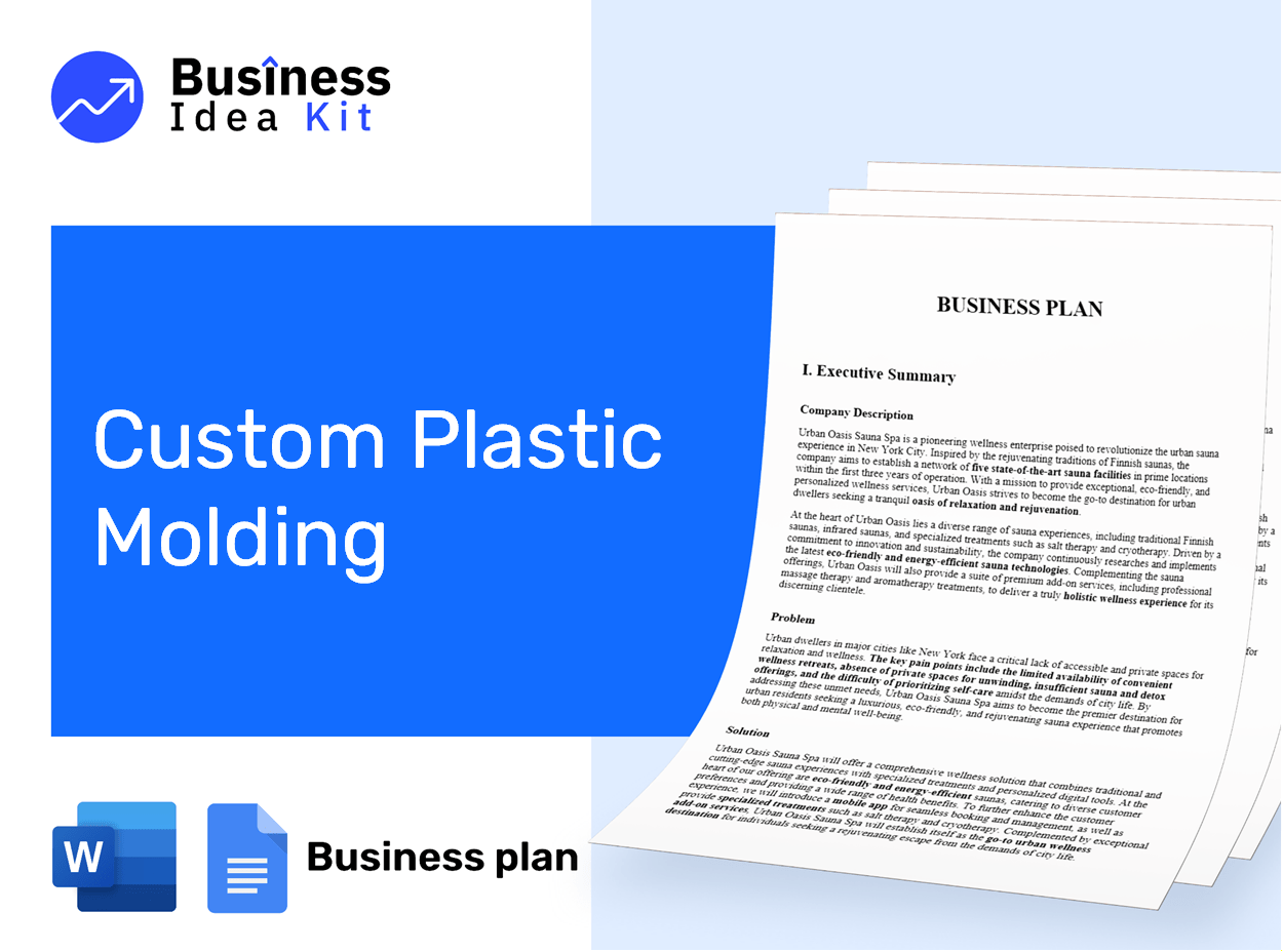 Custom Plastic Molding Business Plan Example