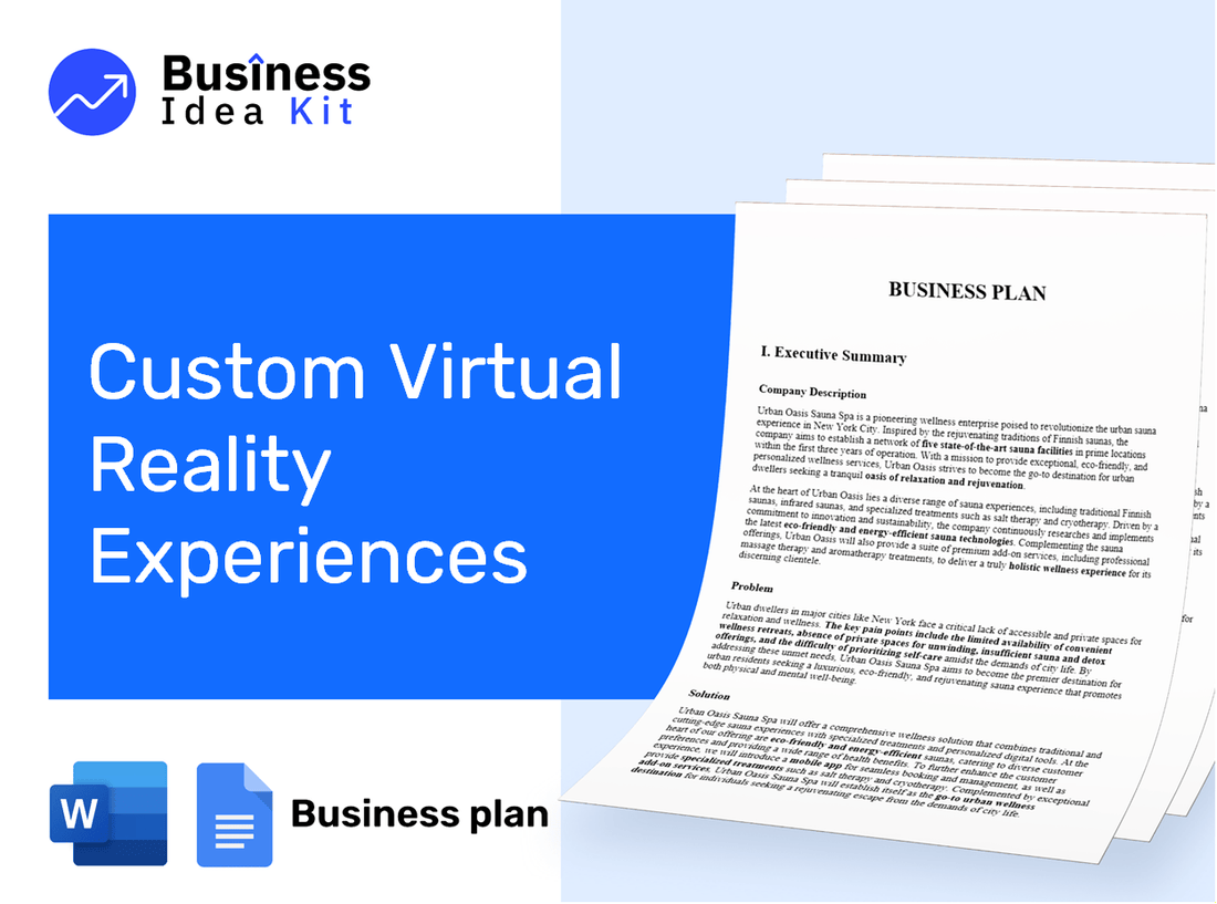 Custom Virtual Reality Experiences Business Plan Example