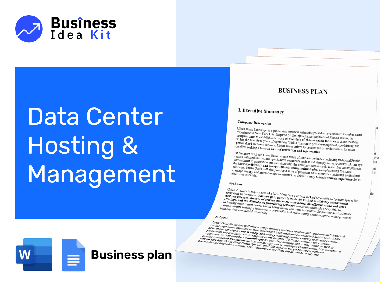 Data Center Hosting And Management Business Plan Example
