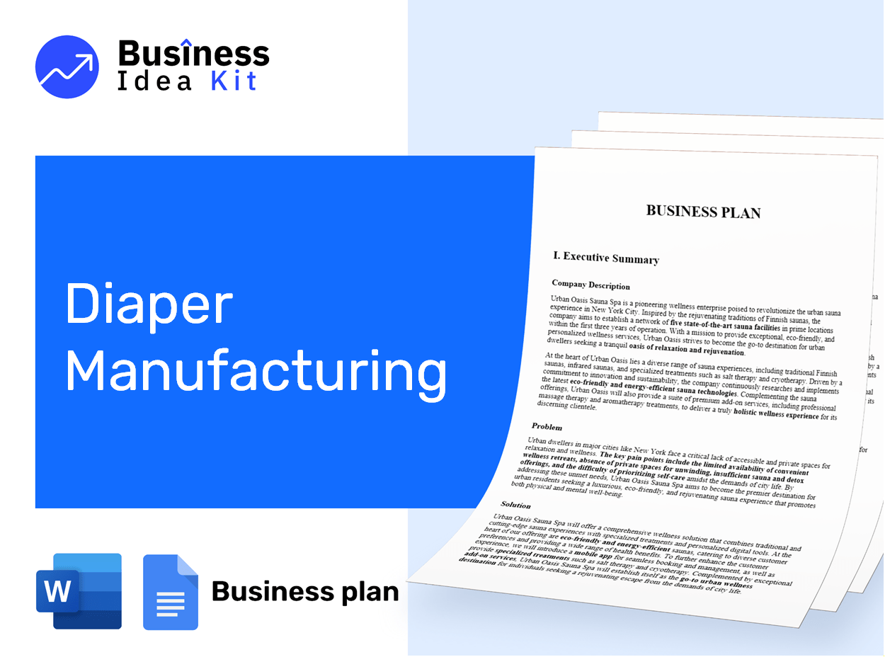 Diaper Manufacturing Business Plan Example