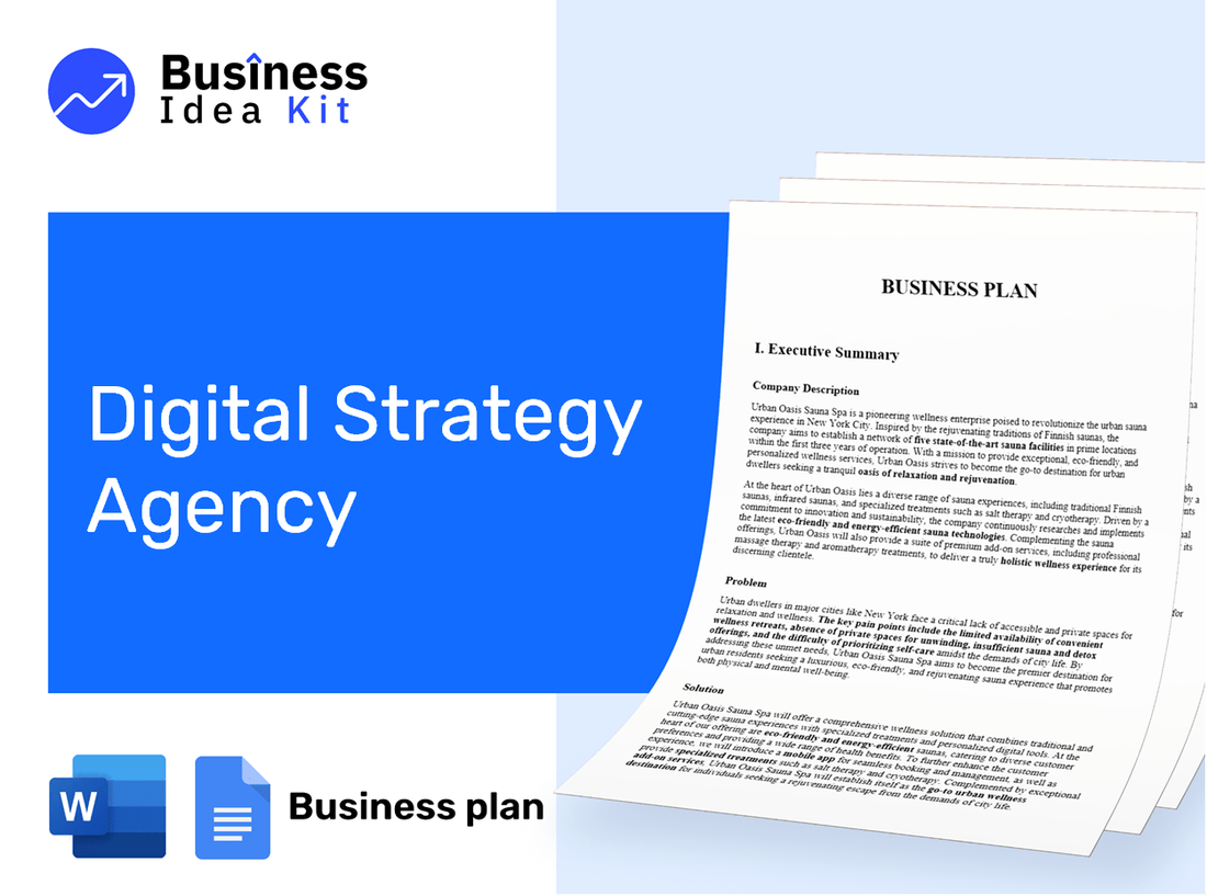 Digital Strategy Agency Business Plan Example