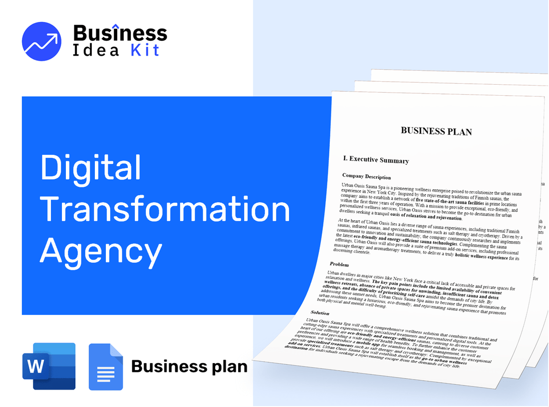 Digital Transformation Agency Business Plan Example