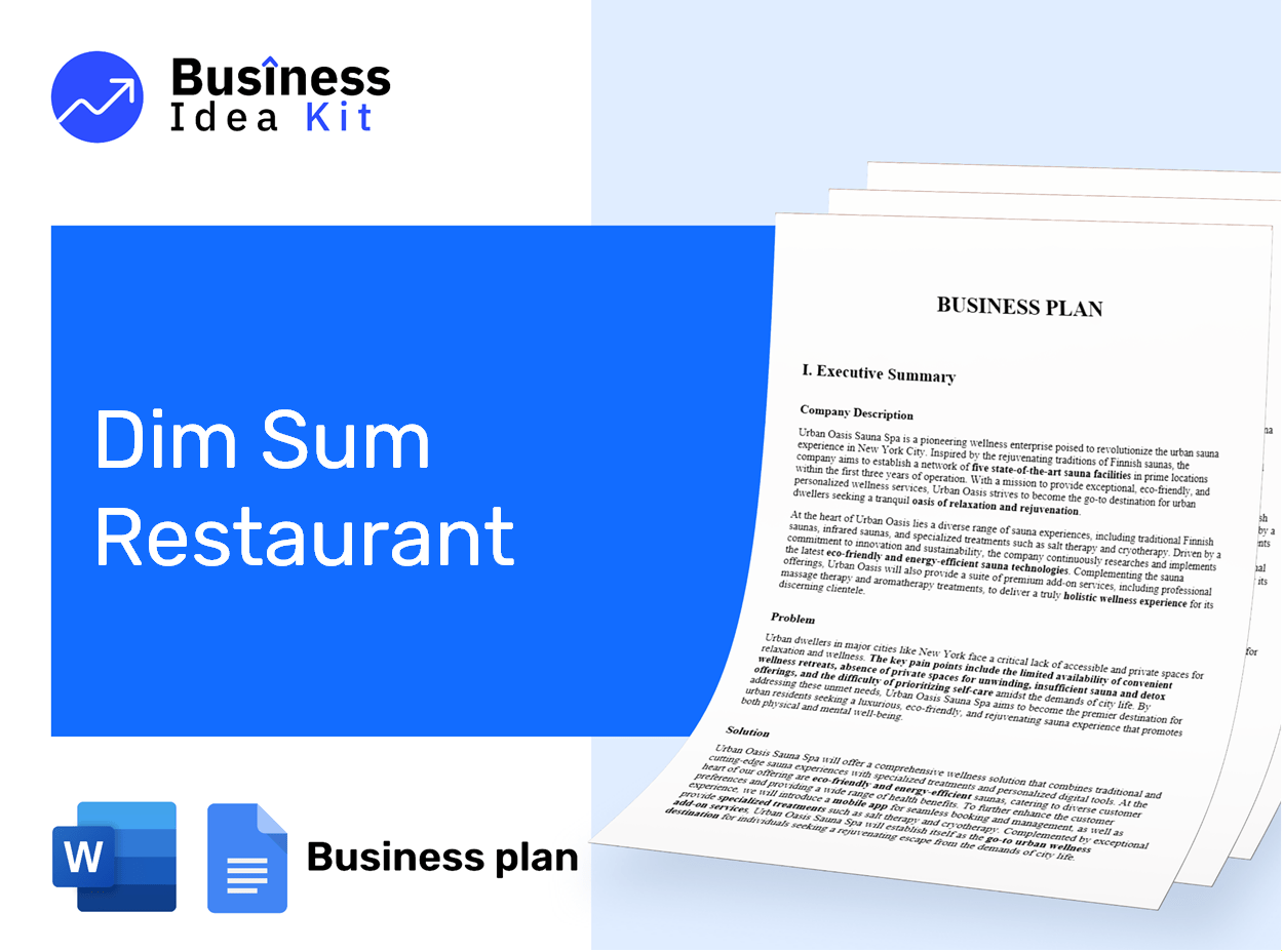 Dim Sum Restaurant Business Plan Example
