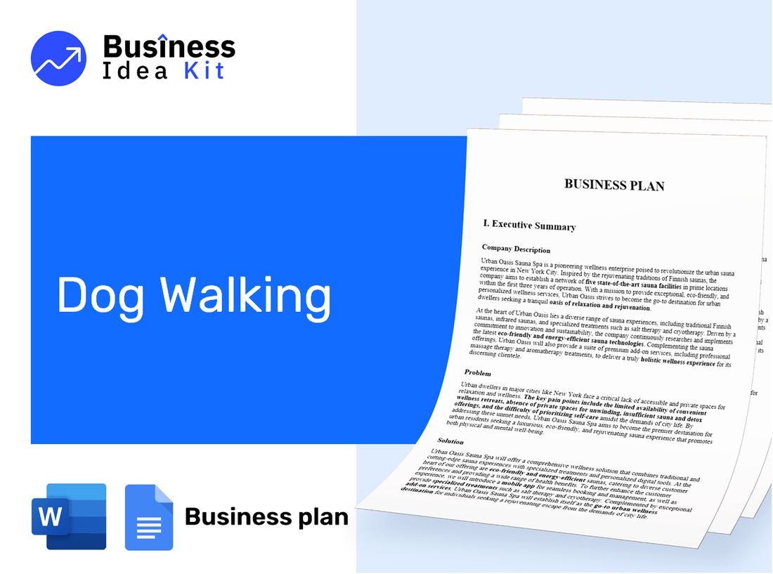 Dog Walking Business Plan Example