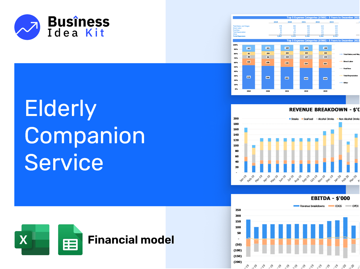 Elderly Companion Service Financial Model Example
