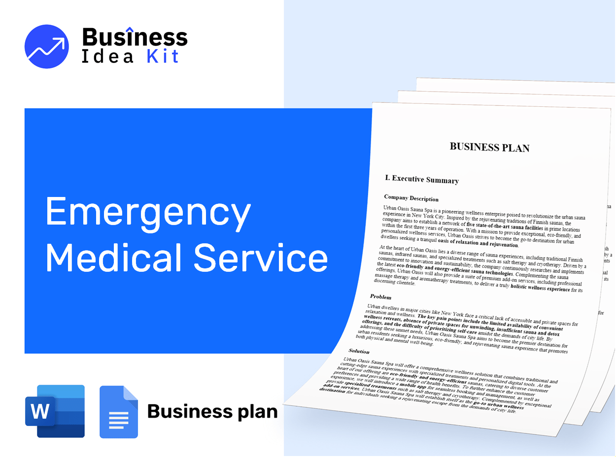 Emergency Medical Service Business Plan Example
