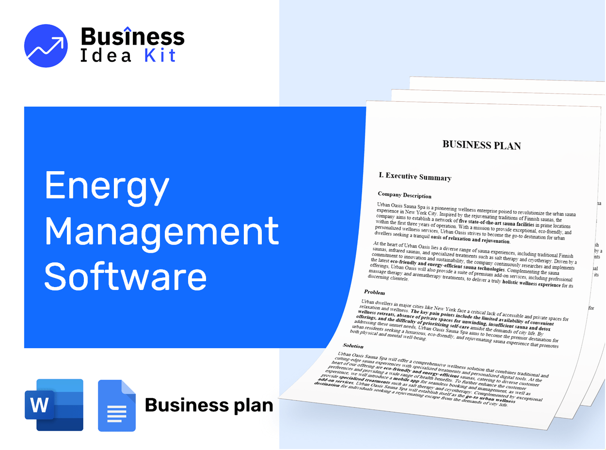 Energy Management Software Business Plan Example