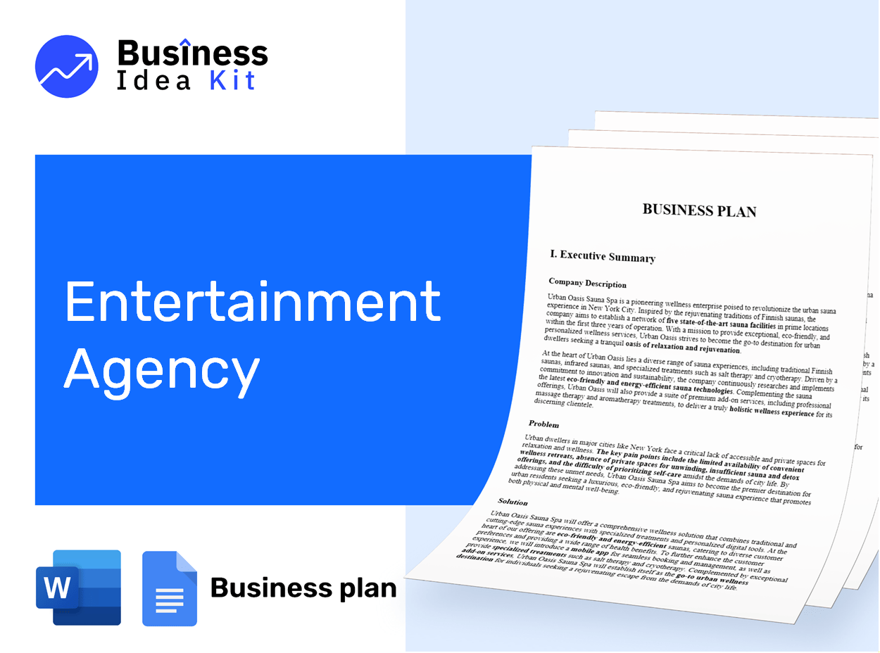Entertainment Agency Business Plan Example
