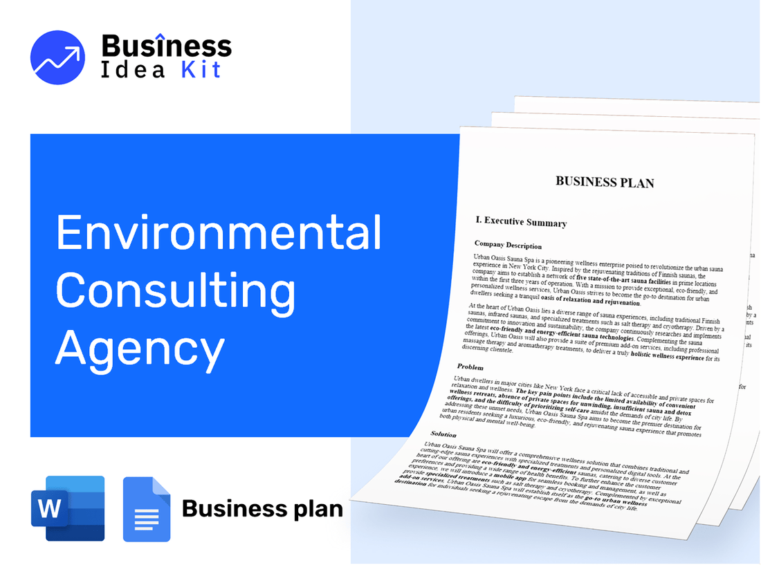 Environmental Consulting Agency Business Plan Example