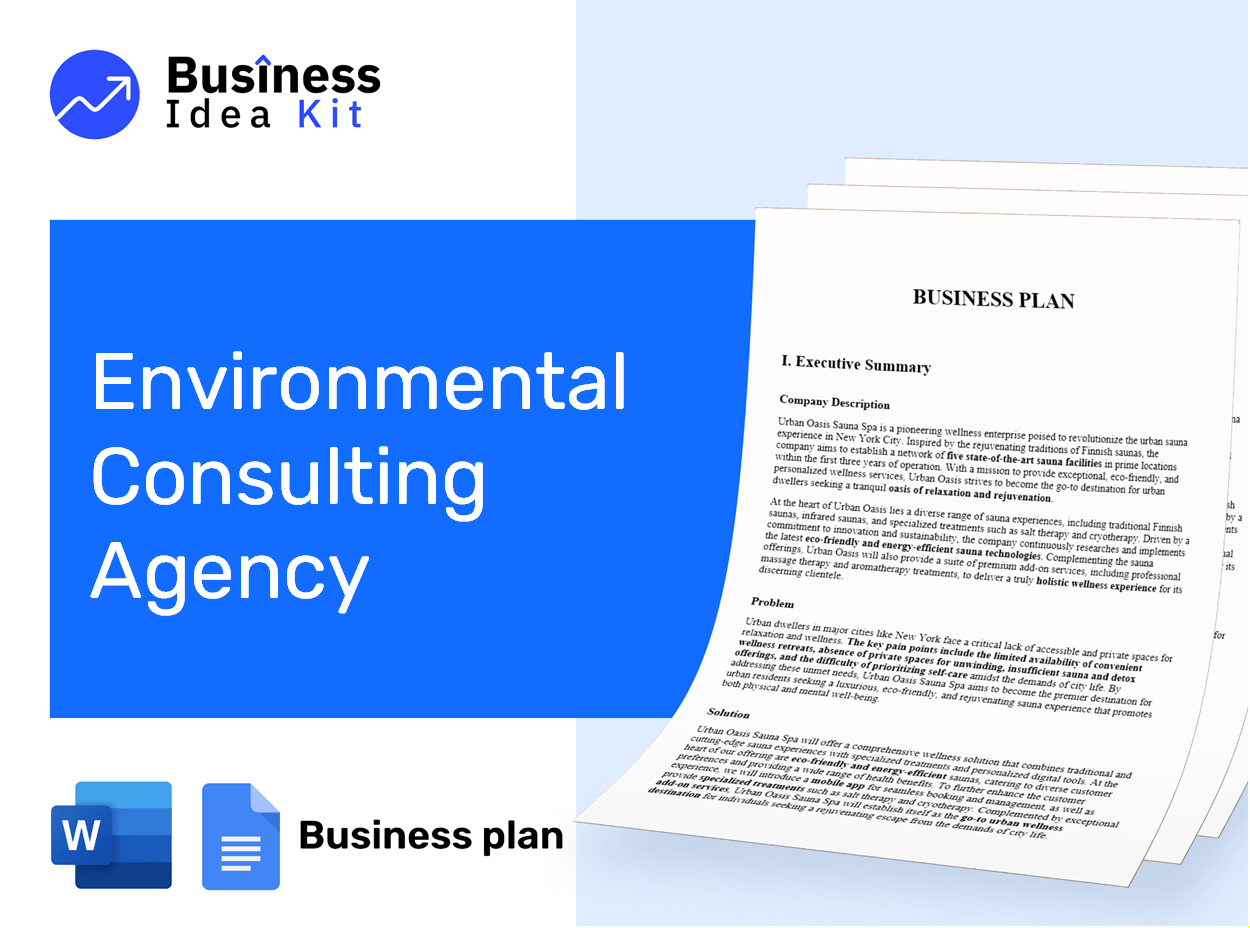 Environmental Consulting Agency Business Plan Example
