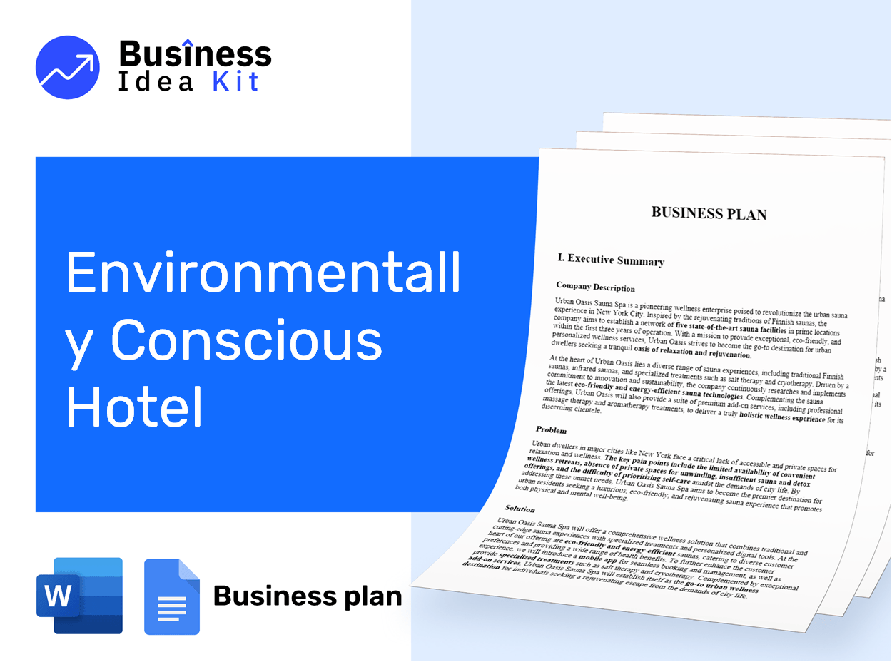 Environmentally Conscious Hotel Business Plan Example