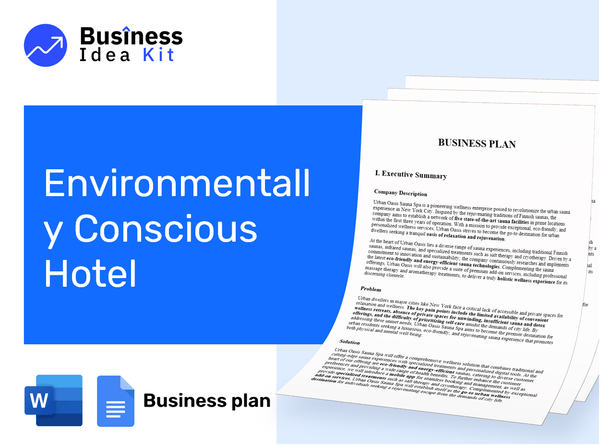 Environmentally Conscious Hotel Business Plan Example