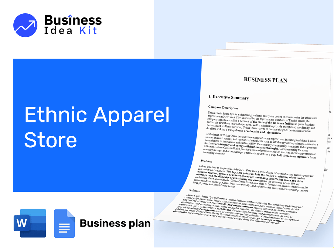 Ethnic Apparel Store Business Plan Example