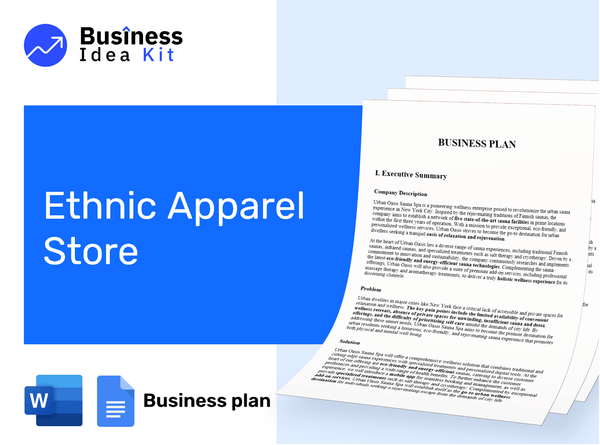 Ethnic Apparel Store Business Plan Example