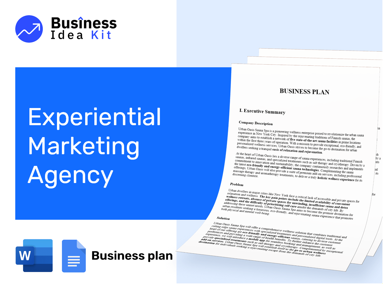 Experiential Marketing Agency Business Plan Example
