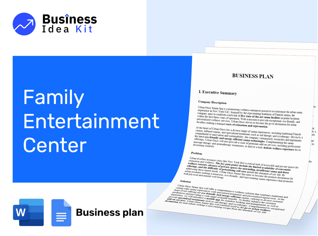 Family Entertainment Center Business Plan Example