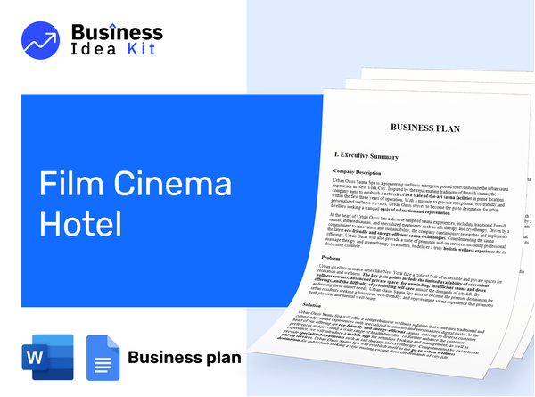 Film Cinema Hotel Business Plan Example