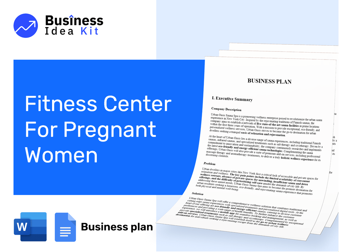 Fitness Center For Pregnant Women Business Plan Example
