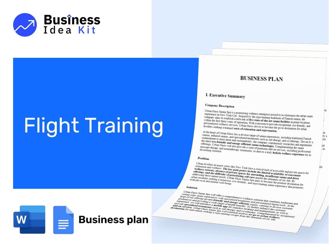 Flight Training Business Plan Example