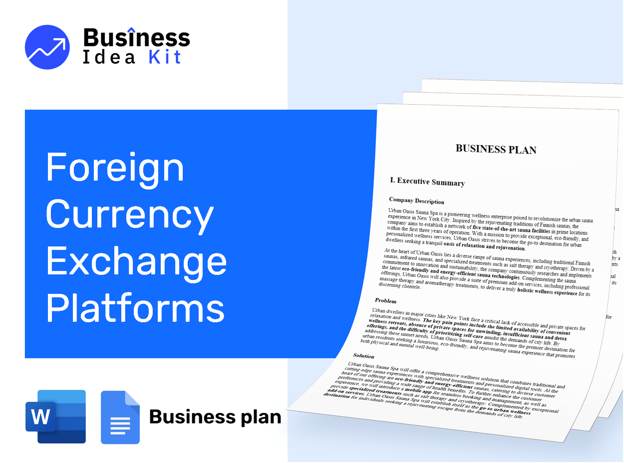 Foreign Currency Exchange Platforms Business Plan Example