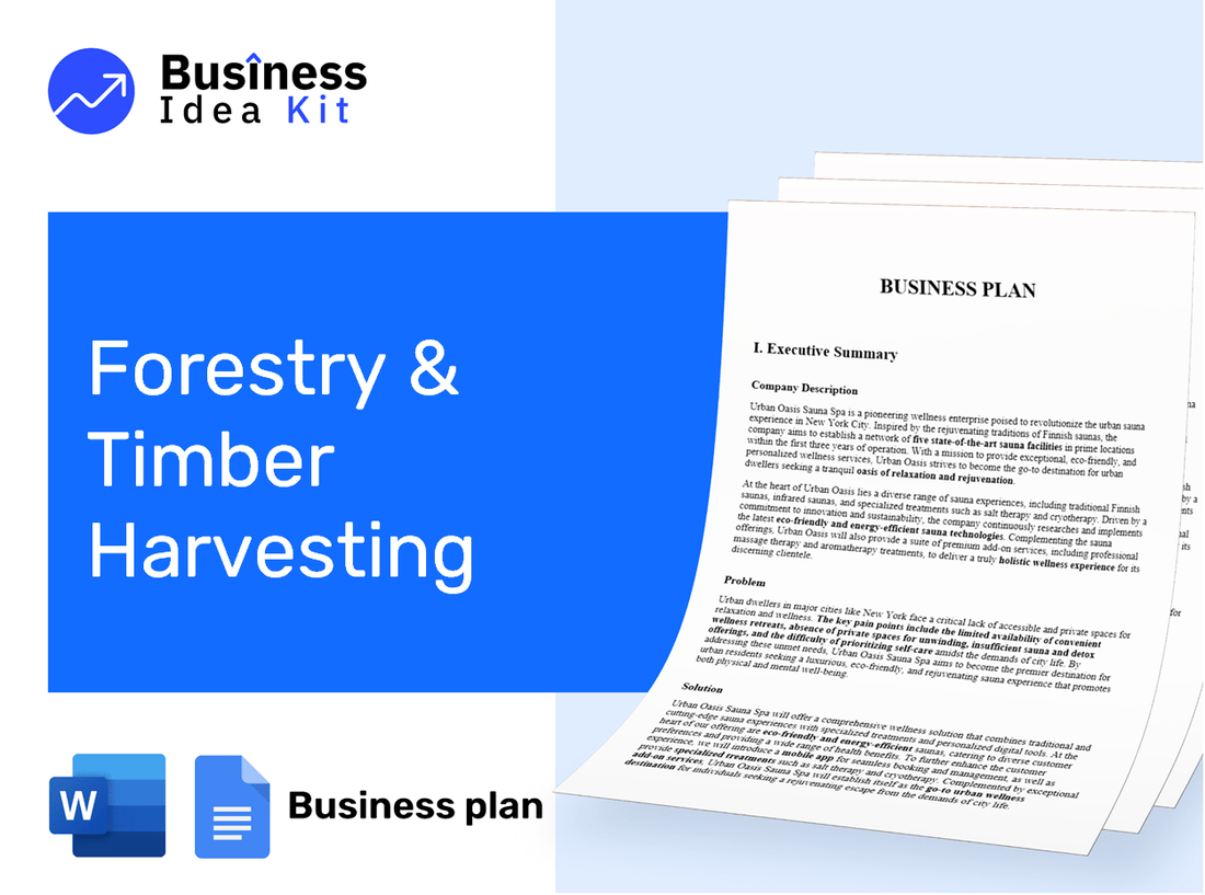 Forestry And Timber Harvesting Business Plan Example