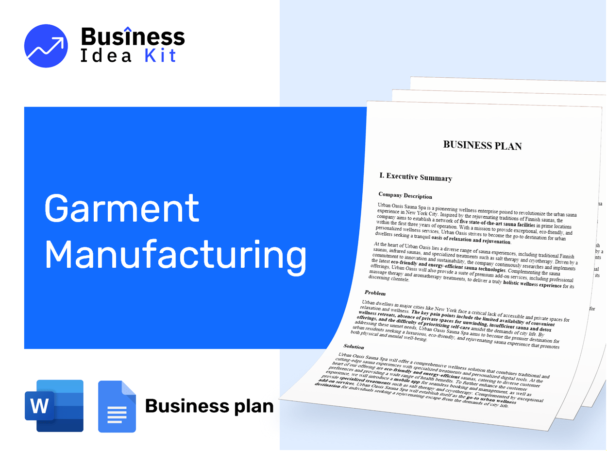 Garment Manufacturing Business Plan Example