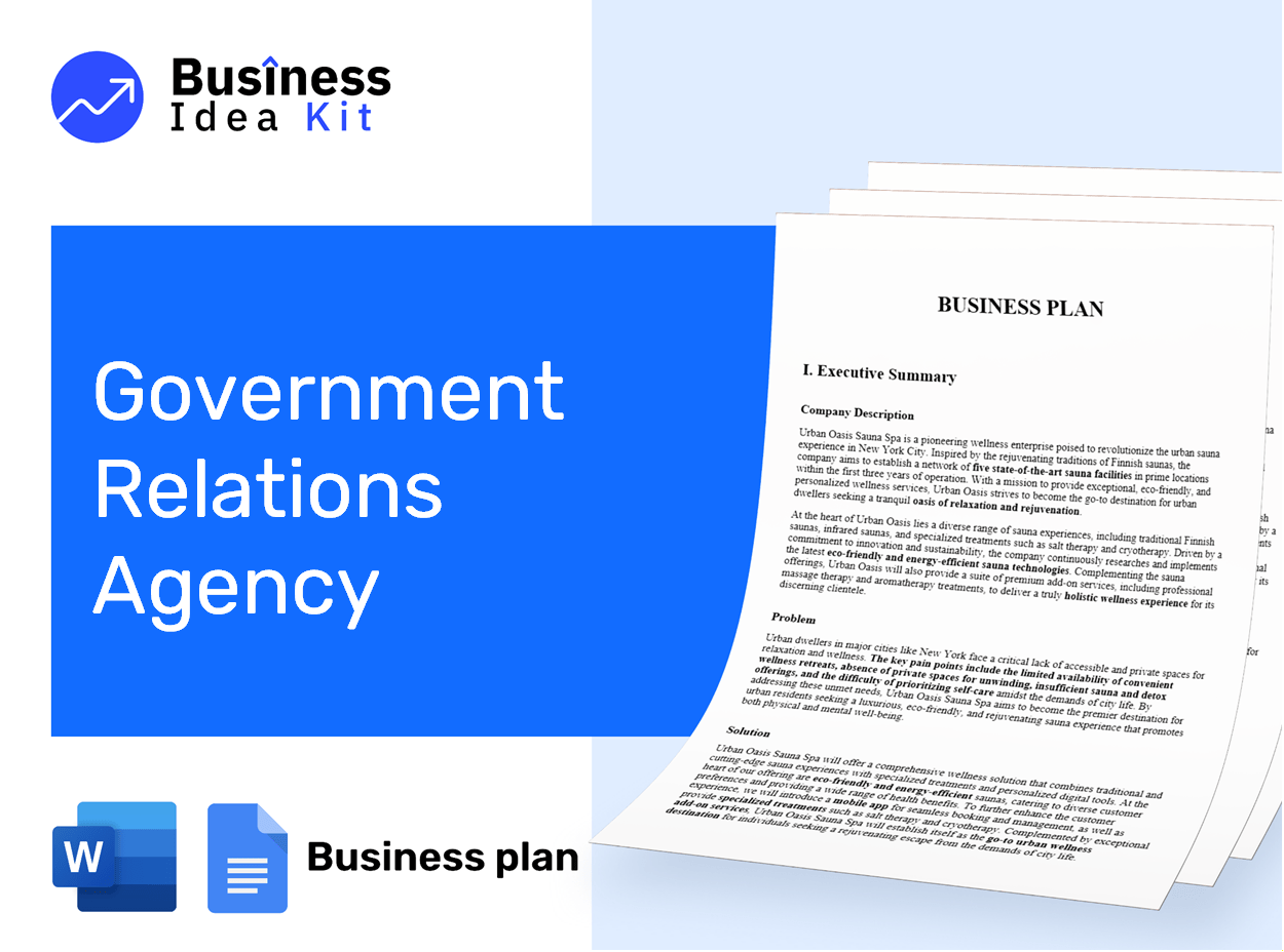 Government Relations Agency Business Plan Example