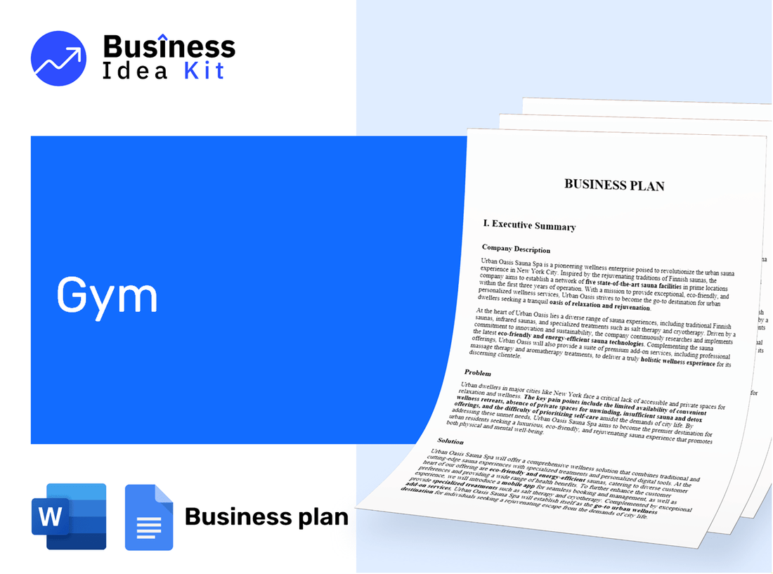 Gym Business Plan Example
