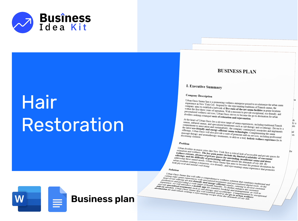 Hair Restoration Business Plan Example