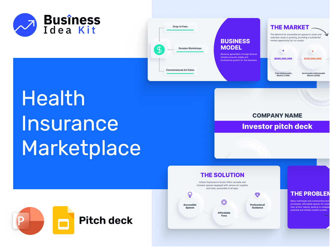 Health Insurance Marketplace Pitch Deck Example