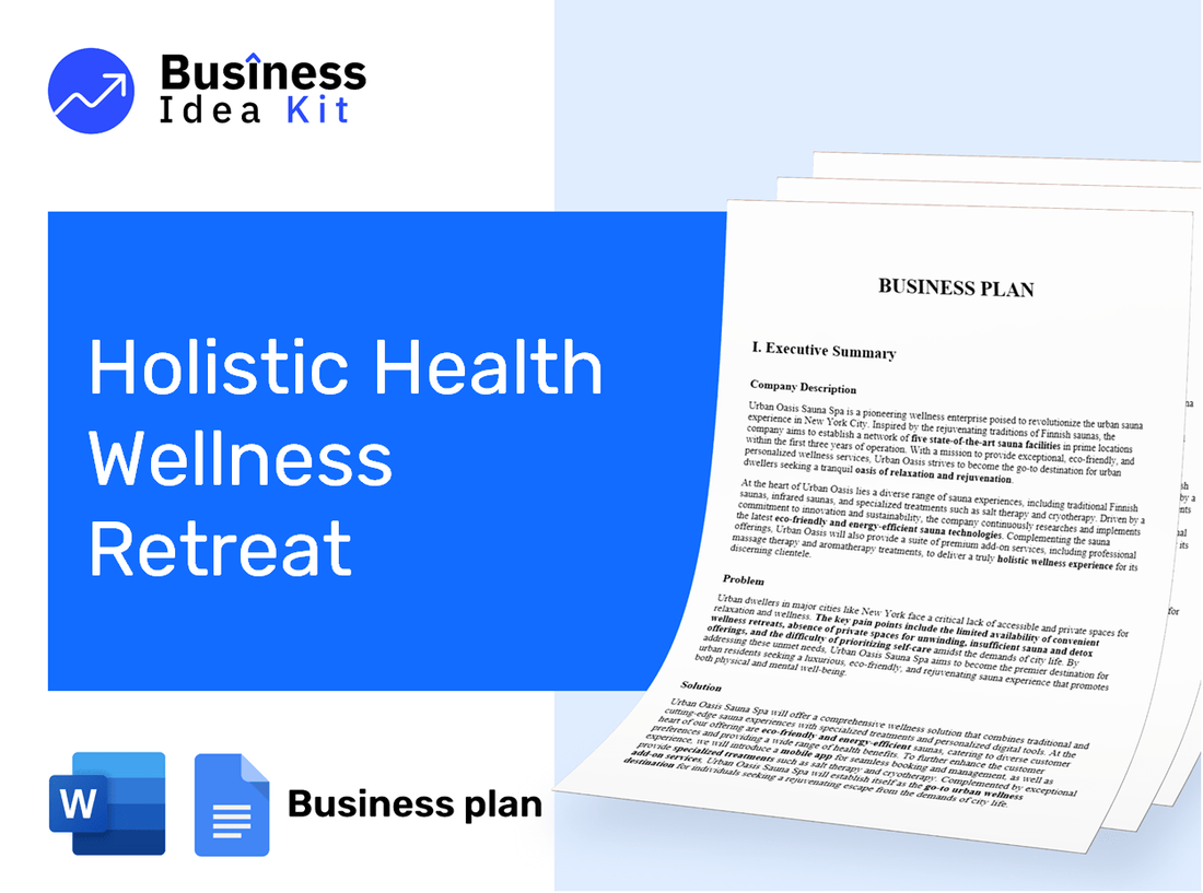 Holistic Health Wellness Retreat Business Plan Example