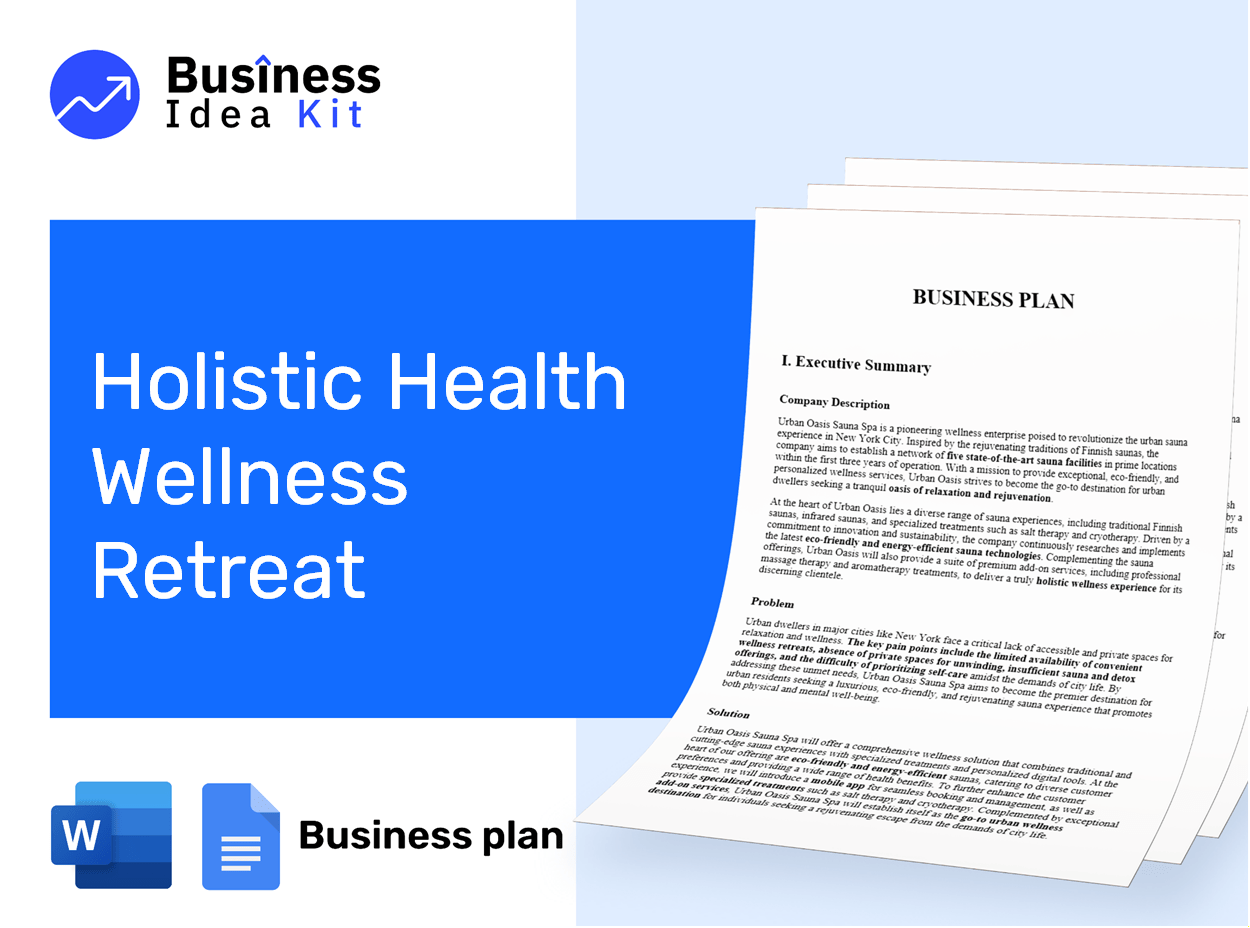 Holistic Health Wellness Retreat Business Plan Example
