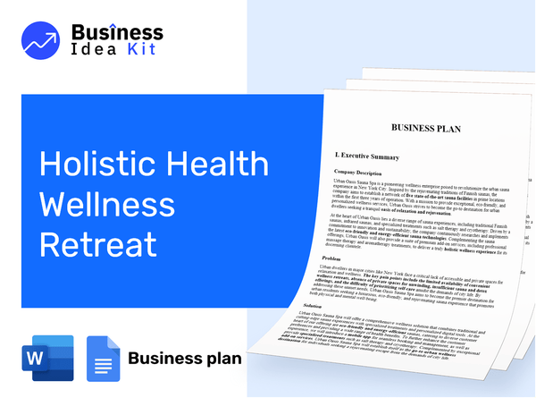 Holistic Health Wellness Retreat Business Plan Example