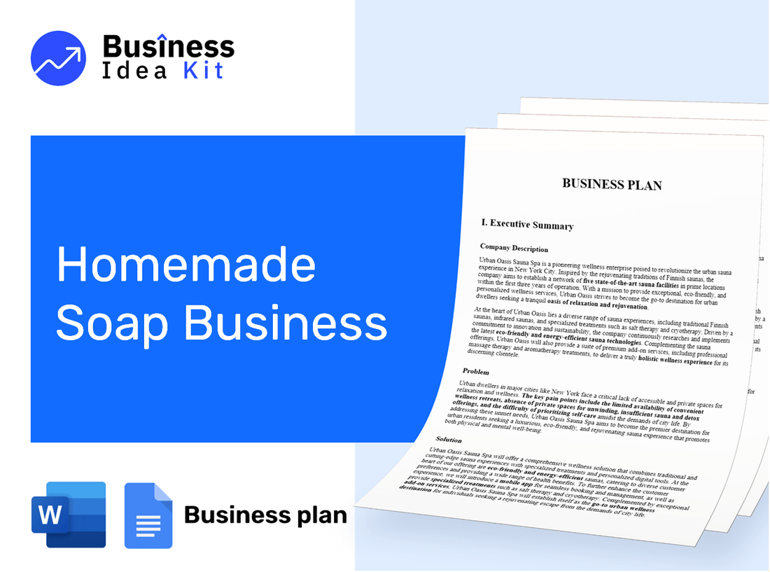 Homemade Soap Business Business Plan Example