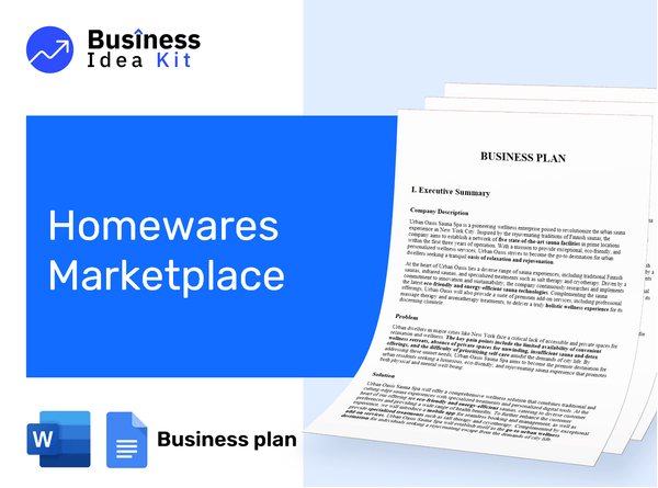 Homewares Marketplace Business Plan Example